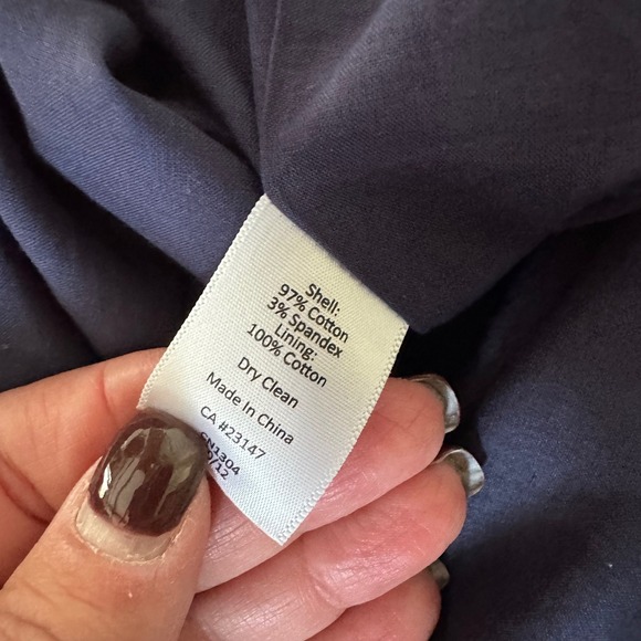 Talbots Midi Pleated Skirt Polka Dot Stripped Preppy Coastal Navy White 2 - Picture 6 of 8